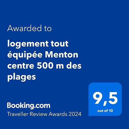 Appartement Tout Equipe Centre Ville Menton Dış mekan fotoğraf